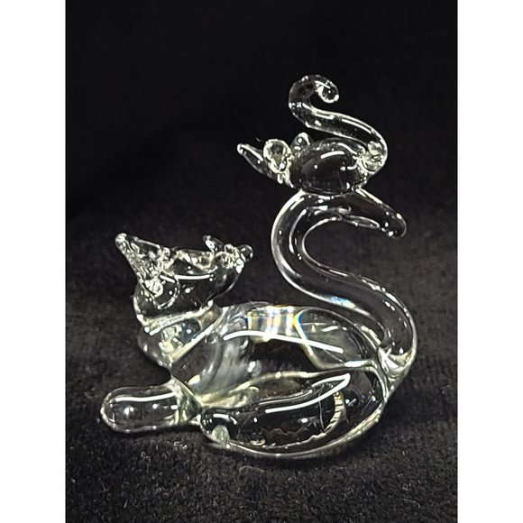 Small Cat mouse hand blown glass figurine - Picture 2 of 6
